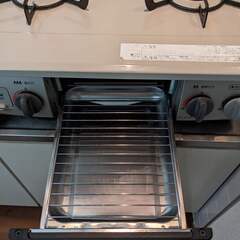 【美品】リンナイ プロパンガスコンロ 幅約56cm 左強火力の画像