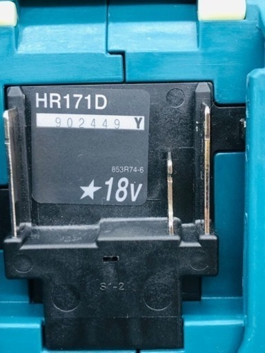 中古美品●makitaコードレスハンマドリル HR171DZK●J●ITT93GECCP48