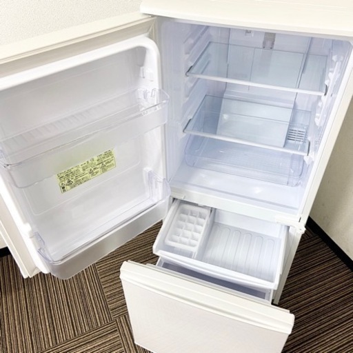 激安‼️付け替えどっちでもドア137L 20年製 SHARP2ドア冷蔵庫SJ-D14F-W 