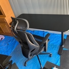 ikea Bekant デスクと椅子と置きマットセット