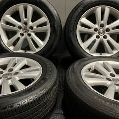 【YOKOHAMA GEOLANDAR SUV 225/60R17】夏タイヤ【トヨタ クルーガー 純正ホイール 17インチ 6.5J5HPCD114.3+35】18年製　(VTK722)クレジットカード QRコード決済可能