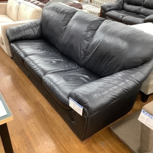 3人掛けレザーソファー【トレファク 川越店】