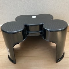 ステップ　２段　ミッキーマウス　踏み台　台　ステップ台　子ども　子供　こども　黒　ブラックの画像