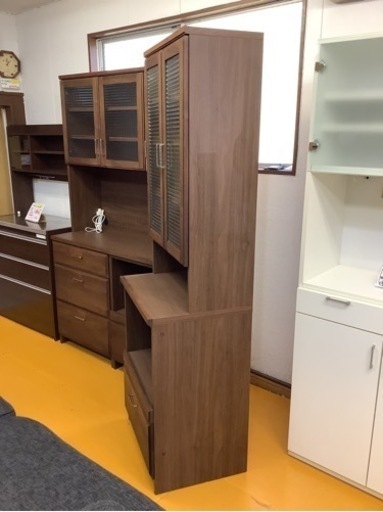 【リサイクルサービス八光】幅60㎝　BICASA  CT60カップボード　無垢材　ウォールナット