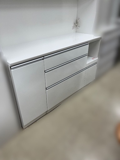 J2427 美品！ NITORI ニトリ キッチンボード レジューム 150AG-S 食器棚 150cm幅 食器棚 クリーニング済み