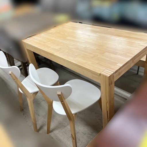 J2429 IKEA  イケア NORDBY ノールドビー ダイニングテーブルセット 椅子2脚・ベンチ付 クリーニング済み テーブル単体新品参考価格29,770円
