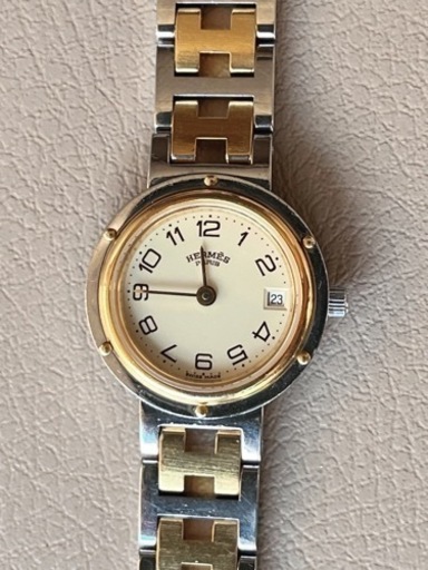 HERMES 腕時計 クリッパー アイボリー 828043 NL