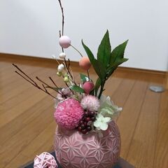 再値下げ！【4個セット】和風プリザーブドフラワー【ピンク】の画像
