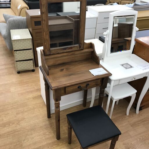 ★ジモティ割あり★  ドレッサー ブラウン H136×W60×D39 クリーニング済み KJ1944