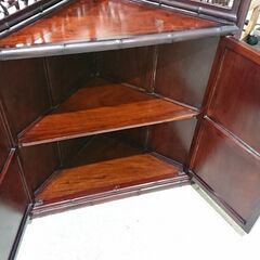 唐木｜茶棚｜飾り棚｜コーナーキャビネットの画像