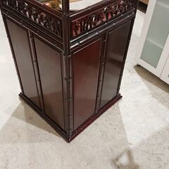 唐木｜茶棚｜飾り棚｜コーナーキャビネットの画像