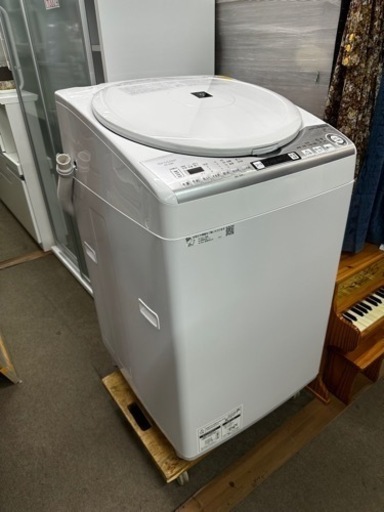 洗濯機　シャープ　洗濯8kg／乾燥4.5kg　2020年 ES-TX8D