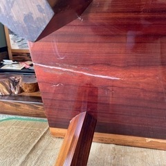 紅紫檀　座卓テーブル　一枚板　153センチ×85センチの画像