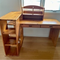 天然木パイン材デスク 