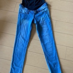 マタニティデニムスキニー　2本セットの画像