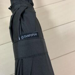 【無料・タダ・あげます】長傘 24本骨 グラスファイバー 無地 黒 65cm タンポポ TANPOPO 美品の画像