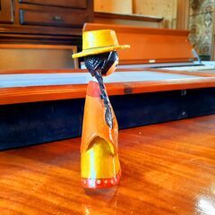 ヴィンテージ メキシコ フォークアート ルピータ人形 張り子人形 民芸 民藝 置物 オブジェ　/TJ-1152 1Fの画像