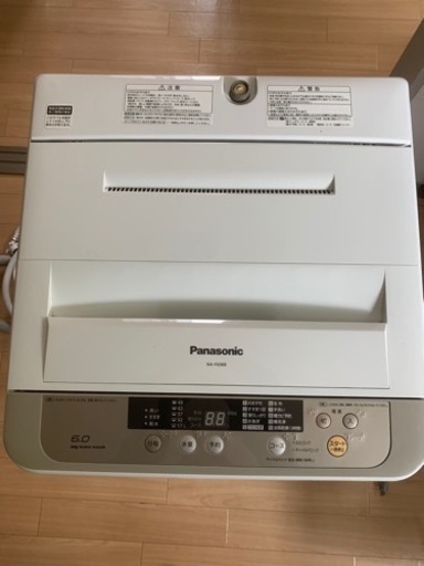 【5/11-5-12引取のみ値下げ3,000円→1,500円】Panasonic 洗濯機6.0kg 2015年製　引取り限定