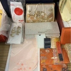 【中古品】和装小物　下駄　草履　バッグ　足袋　ハンカチ　鏡　まとめて　セットの画像