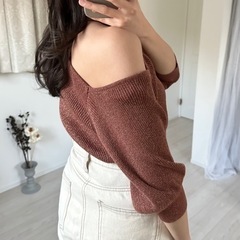 who's who Chico🧶ワンショルニットの画像