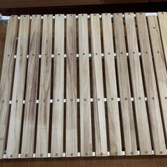 【美品】すのこ折りたたみベッド (シングル)の画像
