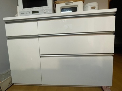 ニトリ キッチンカウンター   (ホワイト)