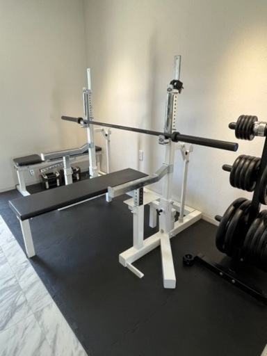 BULL 競技用ベンチプレス台　シャフト　重りセット