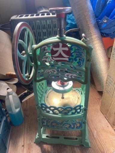 カキ氷機(昭和レトロ、手回し)
