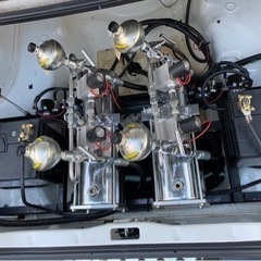 日産サニーb12 ハイドロ2p2b前後セントラバンパー ローライダーの画像