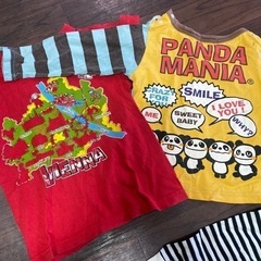 4枚セット❣️90-100 Tシャツ　ロンT⭐️消防車　bebèあり❣️の画像