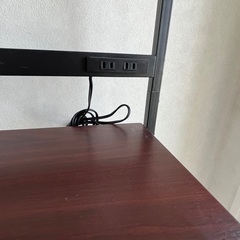 スライド棚付き収納棚(ブラウン)の画像