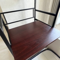 スライド棚付き収納棚(ブラウン)の画像