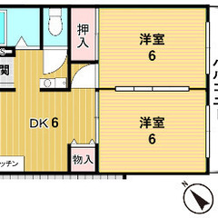 サ⭕️初期費用4万円台〜✨大家直接募集✨全部屋角物件　✨敷礼仲手前家賃無料⭕️駐車場1台分付き🚗ペット相談🐕🌹 大規模リフォームによる１８個の新品生活必需品付き✨　🏫２DK⭕バス・トイレ別🛁セブンイレブン徒歩約4分👍関東鉄道常総線「水海道駅」徒歩7分休講停車駅🌸茨城県　水海道　常総市　鬼怒川 - 不動産
