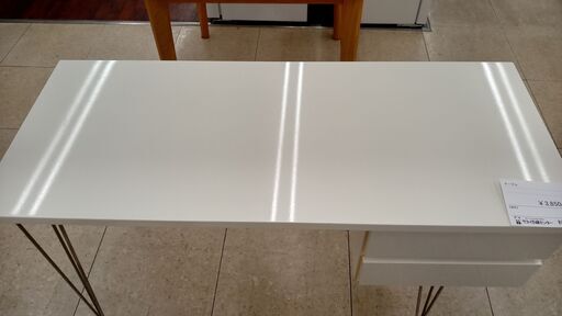 ★ジモティ割あり★  テーブル 白 H71×D50×W120 クリーニング済み TJ727