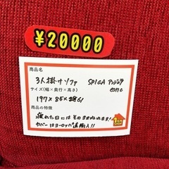 エスティック SPIGA ソファ アンジェラ アンジェラソファ  estic 赤 ヨーロッパ 北欧 3人掛け 2人掛け カウチソファ 