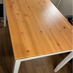 ダイニングテーブル 4人用 IKEA イケア LERHAMN レールハムン ホワイト テーブル 木製 机 食卓テーブル 木製テーブル ウッドテーブル 四人掛け 四人用の画像
