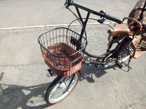 【自社配送は札幌市内限定】Pro-vocatio 20インチ自転車 フィデース 6段変速 OGK製キッズシート付き マットショコラ 中