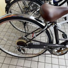 💚27インチ自転車 ママチャリ ✨カラーブラック✨ 鍵付き ギア付き💚 294の画像
