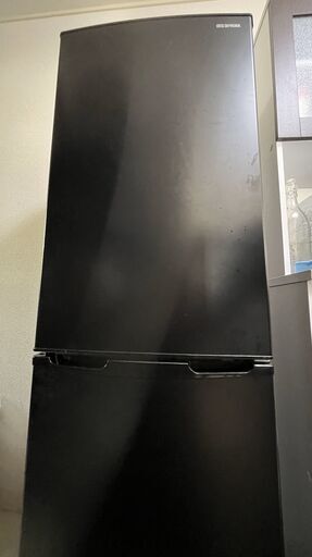 アイリスオーヤマ 冷蔵庫 162L 冷凍室62L スリム 幅47.4cm ブラック IRSE-16A-B