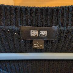 UNIQLO　ニット　ベスト　ミドルゲージ　クルーネック　Lの画像