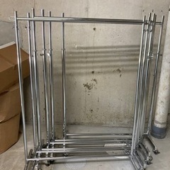 業務用ハンガーラック 幅90㎝ 耐荷重100kg 頑丈 シルバー...