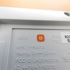 【ジャンク扱い・手渡し】 Unifyingレシーバー欠品 PC用キーボード K270 ロジクール【青森県弘前市】の画像
