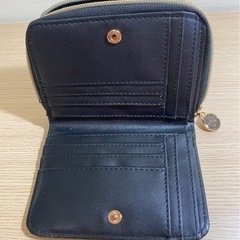 新品　二つ折り財布 ブラック フクロウ柄の画像