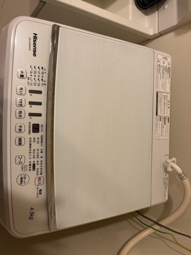 【受け渡し予定者様決定】ハイセンス洗濯機4.5kg