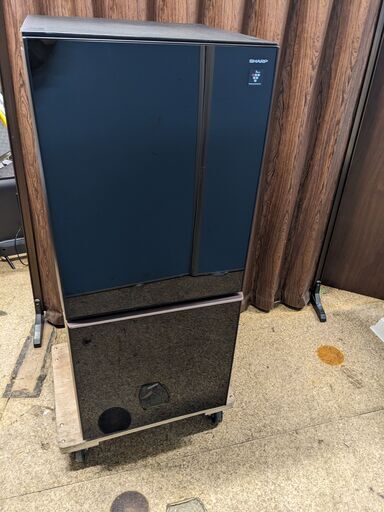 SHARP 冷凍冷蔵庫 137L SJ-GD14D-B 2018年製 どっちもつけかえドア 左右調整可 ガラスドア