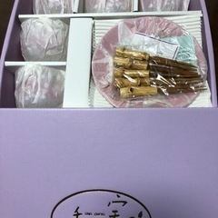 宇野千代 ガラス器とお皿5客セットの画像