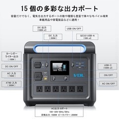 p14☆ 大容量 ポータブルバッテリー  1500W /384000mAhの画像