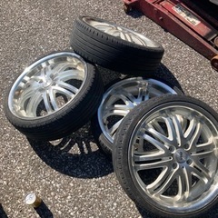 軽用17インチ中古アルミセット165/40-17タイヤは溝なし