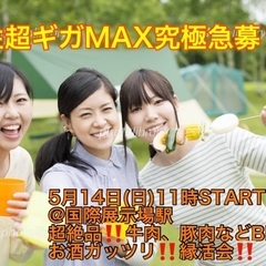 (男性超ギガMAX究極急募‼️)【5月14日(日)11時〜国際展示場駅(有明駅)】週末は超コスパ最強‼️BBQ縁活会でお友達・ご縁作り‼️‼️【潮風が感じられる超解放空間で超絶品‼️国産牛肉、豚肉、シーフード、焼きそば、変わり種などBBQ＋お酒などしっかり飲んでコスパ最強‼️2,000円‼️】20,30,40代BBQパーティ‼️(男性はLINE登録で7,000円の画像