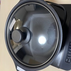 アイリスオーヤマ IHコンロ 1口 IHクッキングヒーター 卓上 鍋セット 1400W ブラック IHKP-T3724-Bの画像